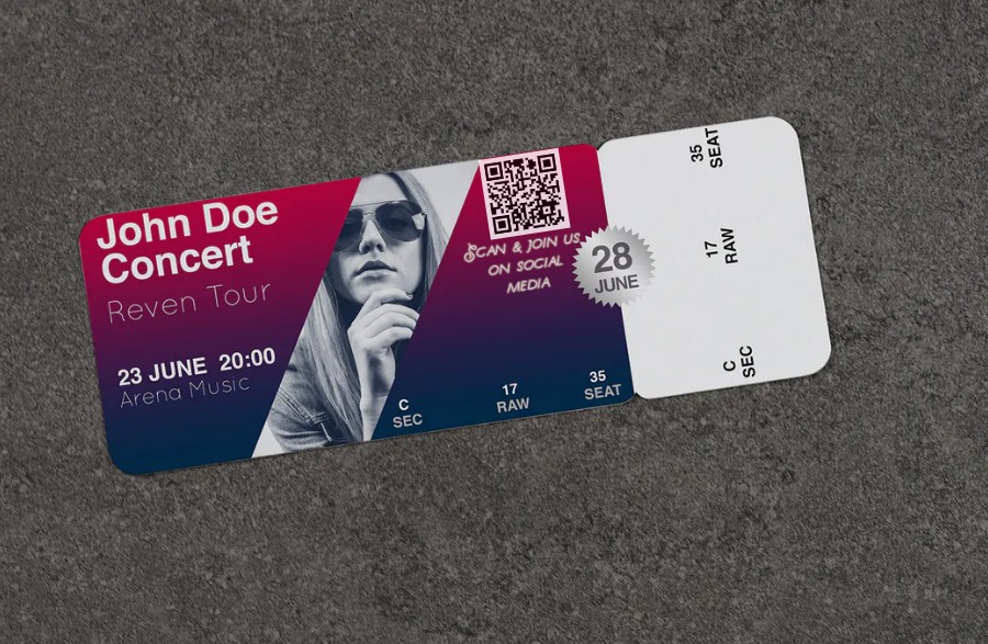 QR Codes on Tickets QR Code Generator