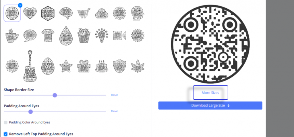 Размеры QR-кода
