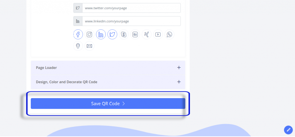 Сохранить QR-код в панели управления
