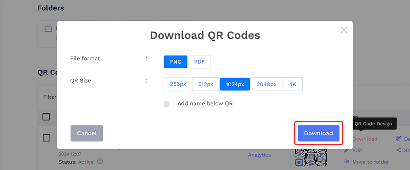 Download a QR Code in the Right File Format (PNG, PDF, SVG)