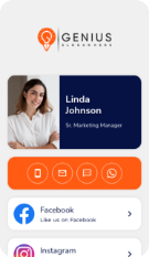 Digitale Visitenkartenvorlage für Marketing Manager
