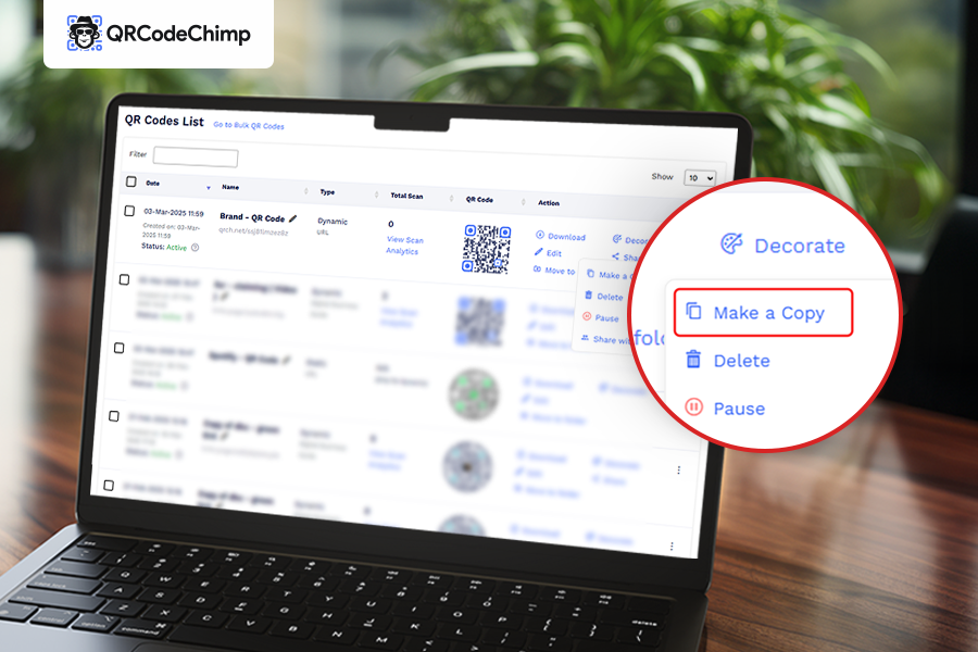 Sign In Code Copy Button Examples How to Make a Copy of My Existing QR Codes with the Same Design